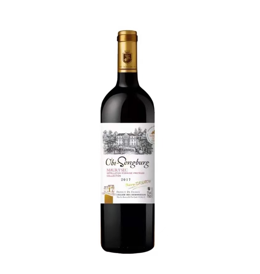 法国莫利产区 奥比松堡珍藏干红葡萄酒 17%vol  横排躺木箱装